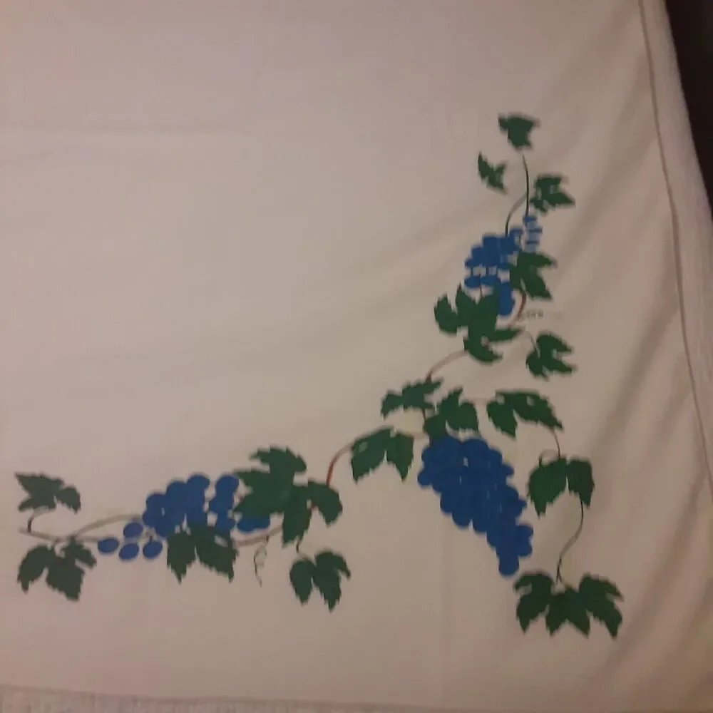 Vintage Grape Vine Tablecloth 62x78 Retro Versatile NOTE